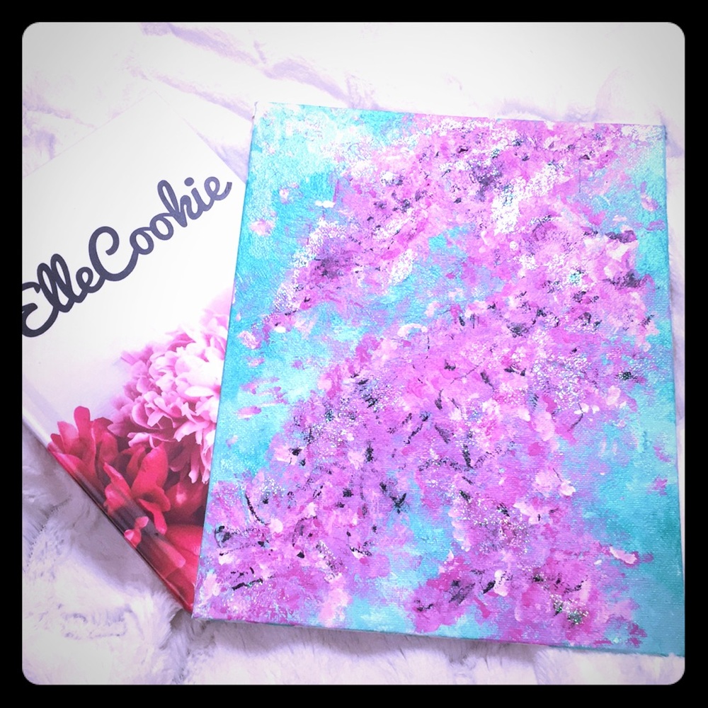 SAKURA Cherry Blossom Acrylic Painting